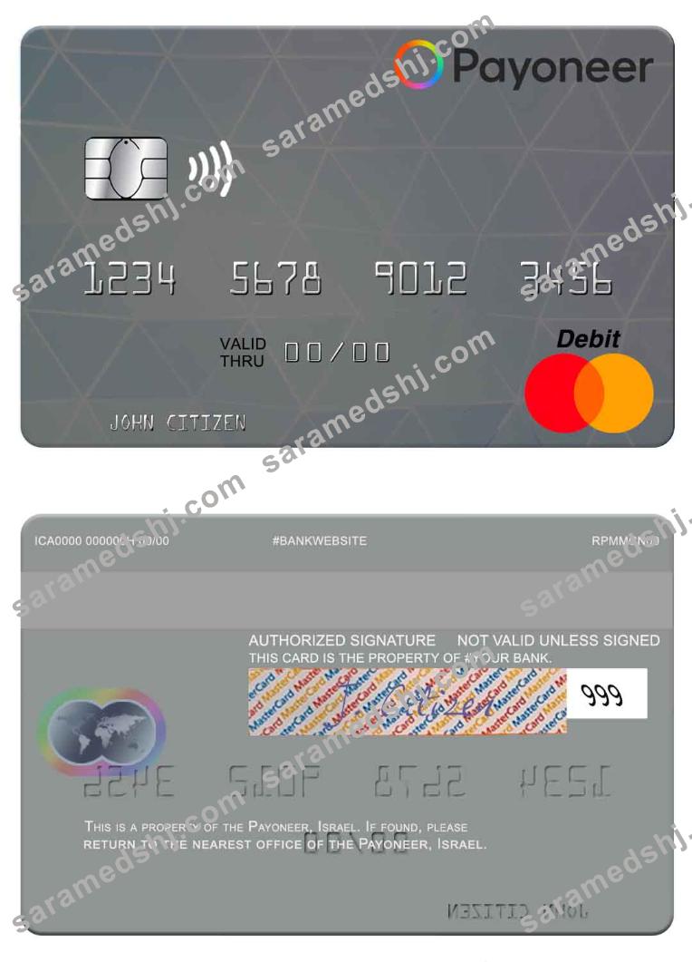 USA Payoneer mastercard